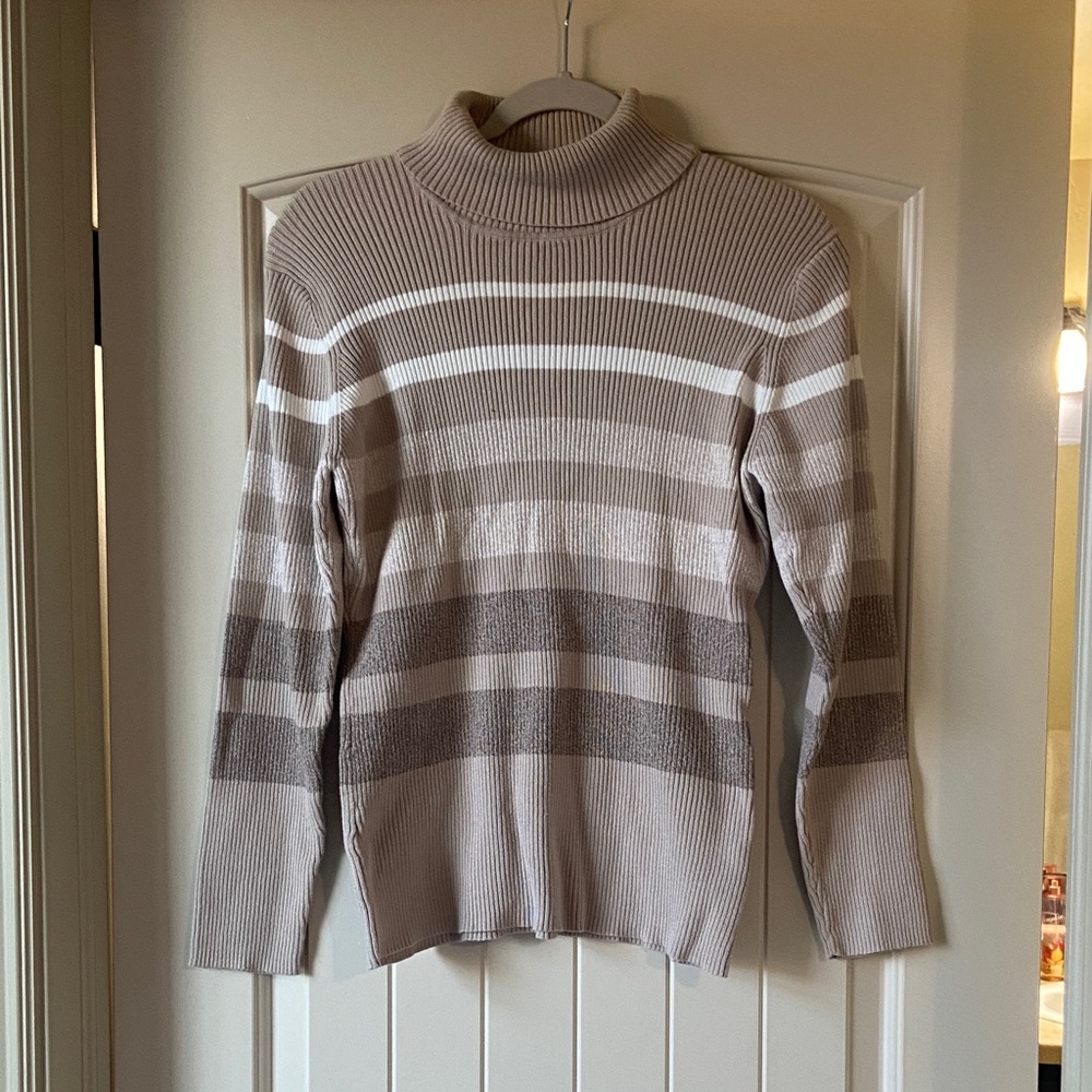 Liz Claiborne Striped Turtleneck